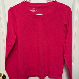 J. Crew Vibrant Pink Long Sleeve Tee